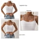 thumbnail image 3 of Camiseta sin mangas con tirantes lista para una cita, talla L, chaleco de punto blanco hasta el ombligo para mujer, 3 of 4