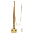 thumbnail image 1 of Buddhism Wooden Handle Brass Hand Bell Singing Scripture Implement Buddhist Supplies, 1 of 9
