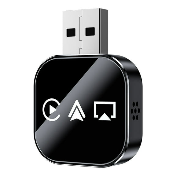 New Version 3-in-1 Car Screen Mirror Link Adapter | Wired-to-Wireless CarPlay Dongle | Dual-Band WiFi Bluetooth 5.0 | Plug & Play Instant Connection for iOS Phones(Black 1 PCS)