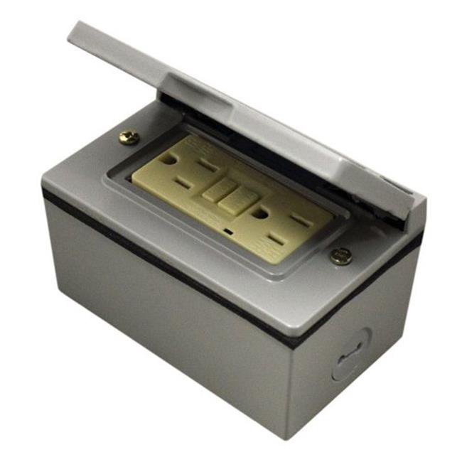 Sigma Electric 16449 Weatherproof Rectangular GFCI Outlet Kit Gray