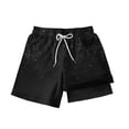 thumbnail image 5 of Zpanxa Boys 2-in-1 Quick Dry Shorts with Inner Liner Drawstring Pockets Age 11 Years, 5 of 9