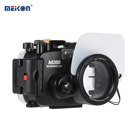 MEIKON SY-22 40m / 130ft Underwater Waterproof Camera Housing Black Waterproof Camera Case for Sony (Best Underwater Camera Housing)