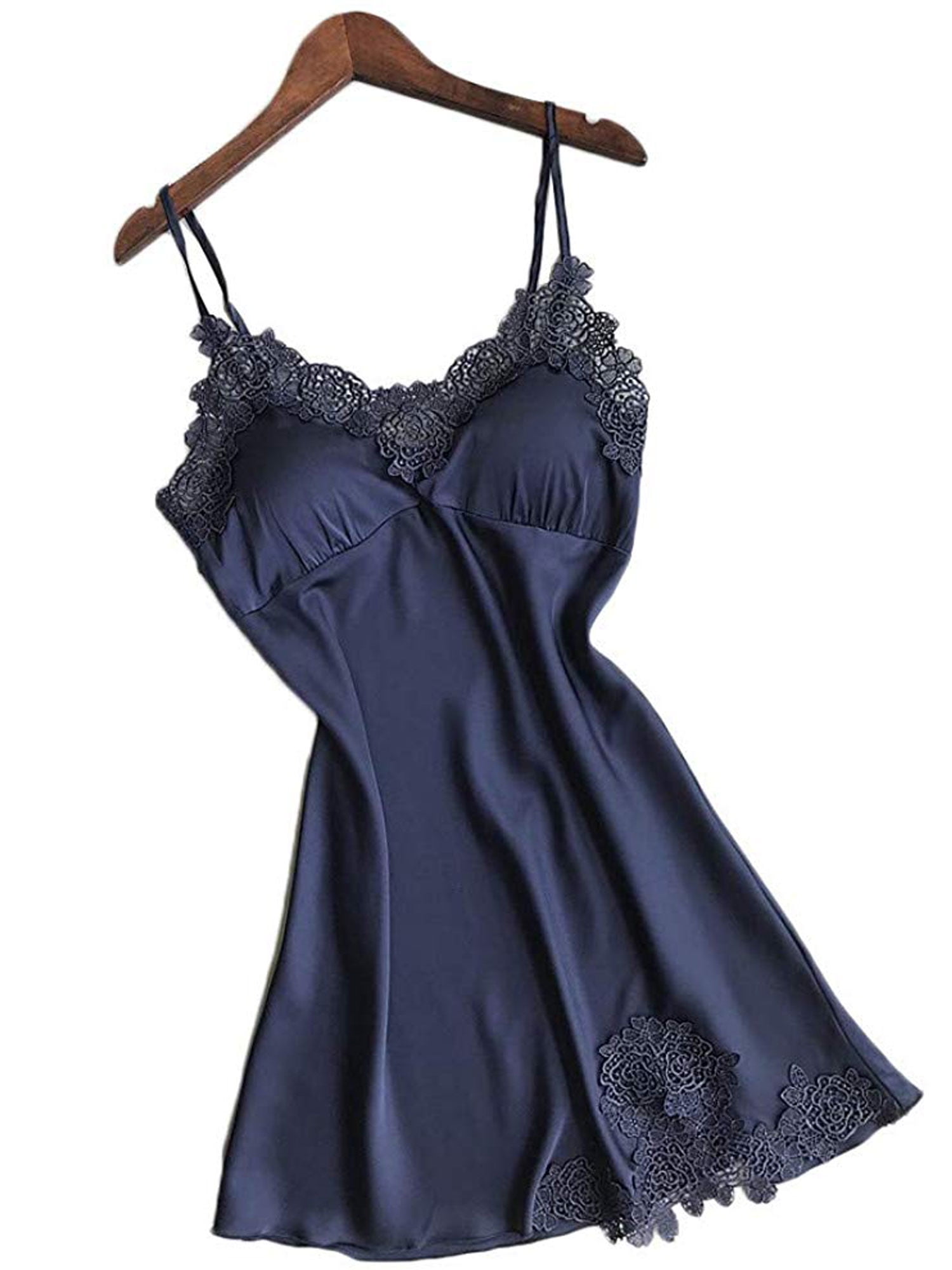 Listenwind Women Lingerie Sleep Dress Satin Silk Lace Lingeries Night Dress  Sleepwear - Walmart.com