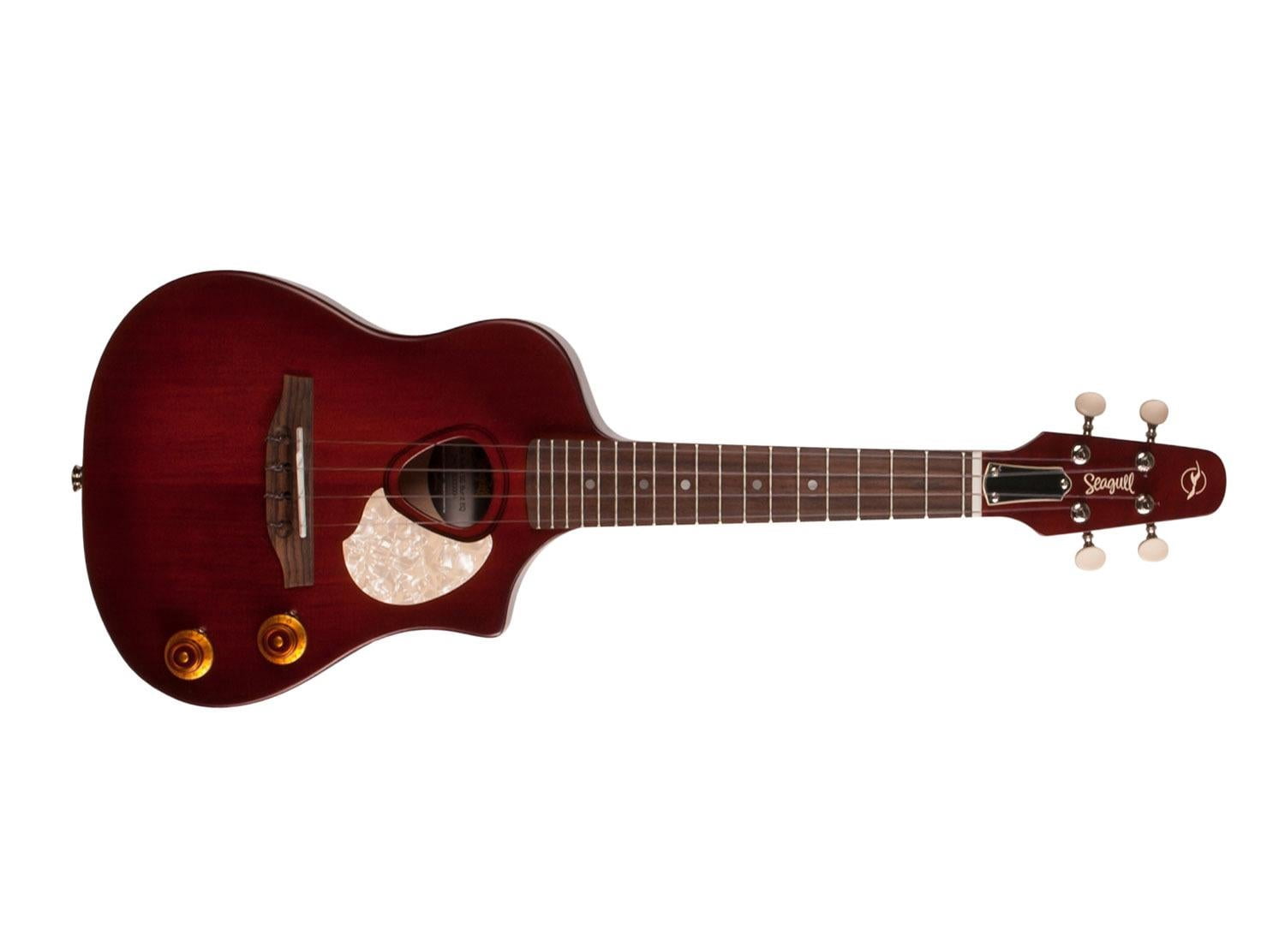 Seagull Nylon Semi-Gloss Burst Acoustic Ukulele, Maple Neck Through Body and Solid Sitka Spruce Top
