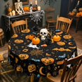 thumbnail image 1 of Halloween Tablecloth Round Table Cloth Pumpkin Ghost Table Cover 60Inch Table Cover, 1 of 7