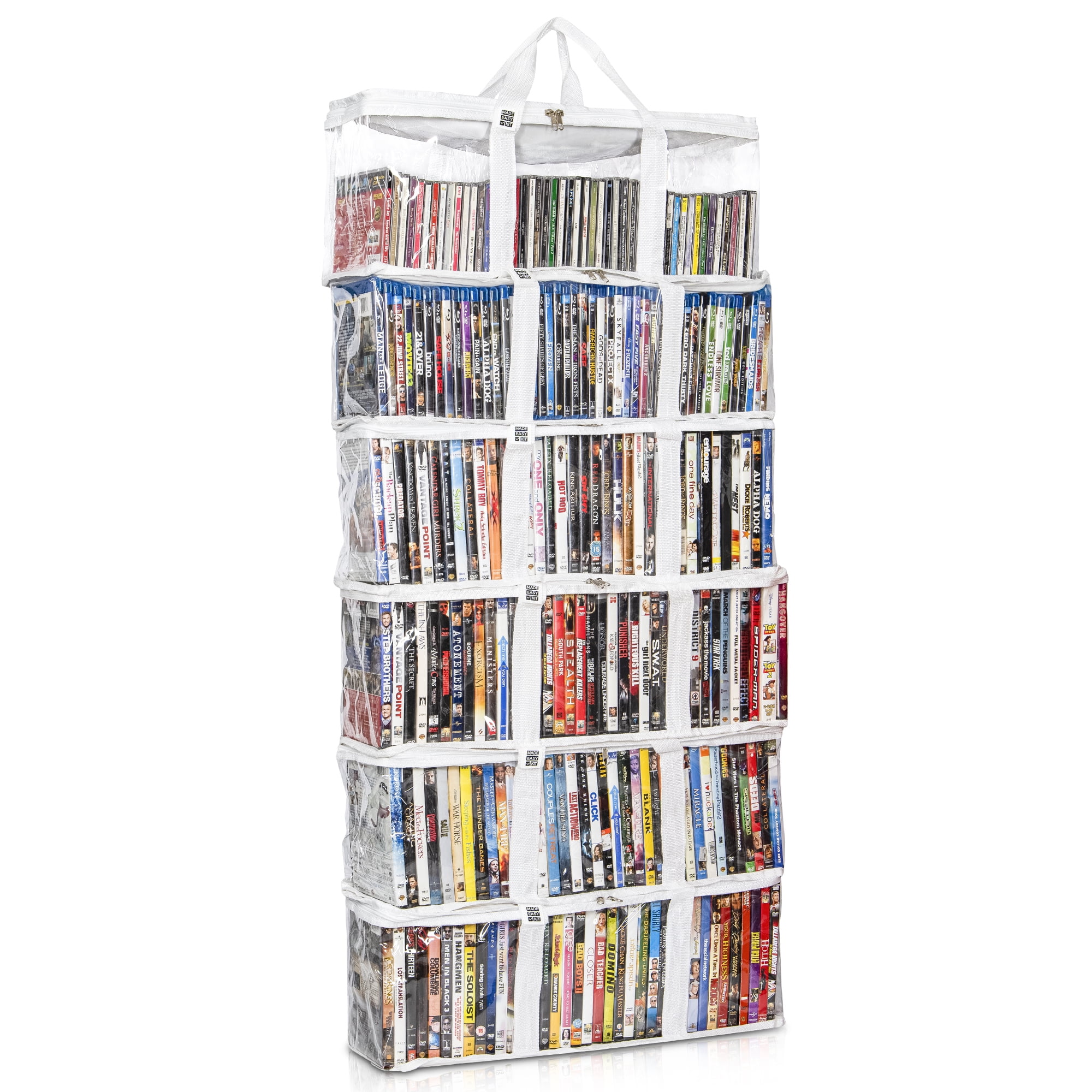 Made Easy Kit DVD Storage Bag Case Clear PVC Organizer, Triple