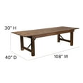 thumbnail image 6 of Flash Furniture HERCULES Series 9' x 40'' Antique Rustic Folding Farm Table and Four Bench Set, 6 of 13