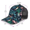 thumbnail image 3 of Picia Flamingos And Birds Pattern Trucker Hat,Baseball Cap,Sun Protection Cap,Stylish Headwear,Leisure Cap,Outdoor Sports Cap, 3 of 7