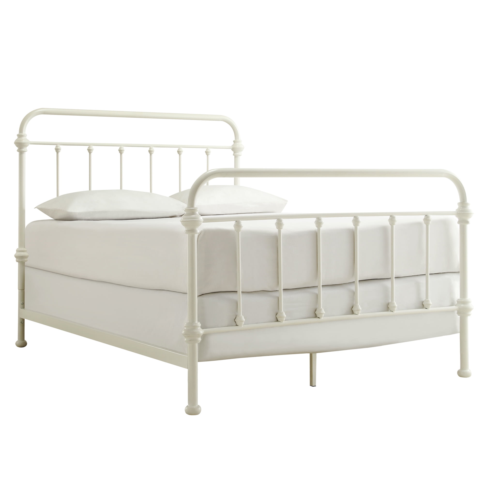 Weston Home Nottingham Metal Full Bed, Antique White