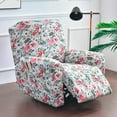 thumbnail image 2 of XUELC Chivas Printed Recliner Slipcovers Stretch 4-Pieces Lazyboy Covers Soft Reclining Chair Cover Recliner Couch Covers with Pocket Furniture Protector for Living Room, 2 of 7
