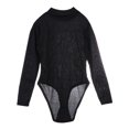 thumbnail image 1 of Kmbangi Women Bodysuit Long Sleeve Solid Color Mock Neck  Bodycon Jumpsuit, 1 of 8