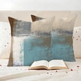 thumbnail image 4 of Outdoor Pillow Covers Pack of 2, Brown Blue Mottled Texture Waterproof Throw Pillowcase Cushion Cases, Abstract Oil Painting Art Decorative Pillow Cover for Couch Sofa Home Bed Patio, 4 of 9