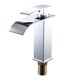 thumbnail image 1 of Grifo para lavabo en cascada, grifo de baño de acero inoxidable con carrete de cerámica, grifo galvanizado con agua fría y caliente ajustable.245 mm, 1 of 4