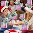 thumbnail image 6 of Christmas Surprise Box for Money, Exploding Surprise Box Xmas Santa Gift Box Surprise Gift Box Red Bouncing Money Box Cash Explosion Gift Box for Present Christmas Party Supplies (16 Bounces)(Purple), 6 of 7