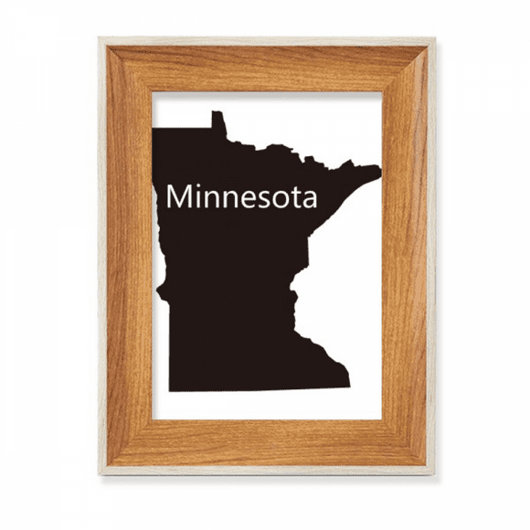 Minnesota America USA Map Outline Desktop Wooden Photo Frame Display Picture Art Painting Multiple Sets