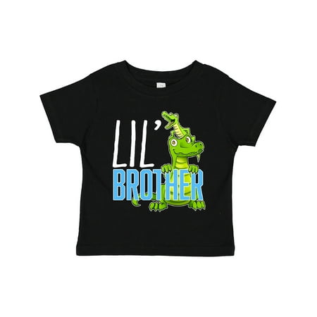 

Inktastic Lil Brother with Cute Green Alligators Gift Toddler Boy or Toddler Girl T-Shirt