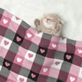 thumbnail image 2 of Pofeuu Heart Plaid Print Puppy Blanket,Dog Blankets,Pet Blanket Cozy Cat Blankets for Indoor Cats, Fuzzy Pet Blanket for Kitten Doggy Dog Blankets-, 2 of 8
