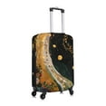 thumbnail image 6 of Cauagu Abstract Gold Floral Galaxy Print Travel Luggage Cover,Travel Dust-proof Suitcase Cover Softside Suitcase Protector for 18-32inch,Not Included Suitcase, 6 of 8