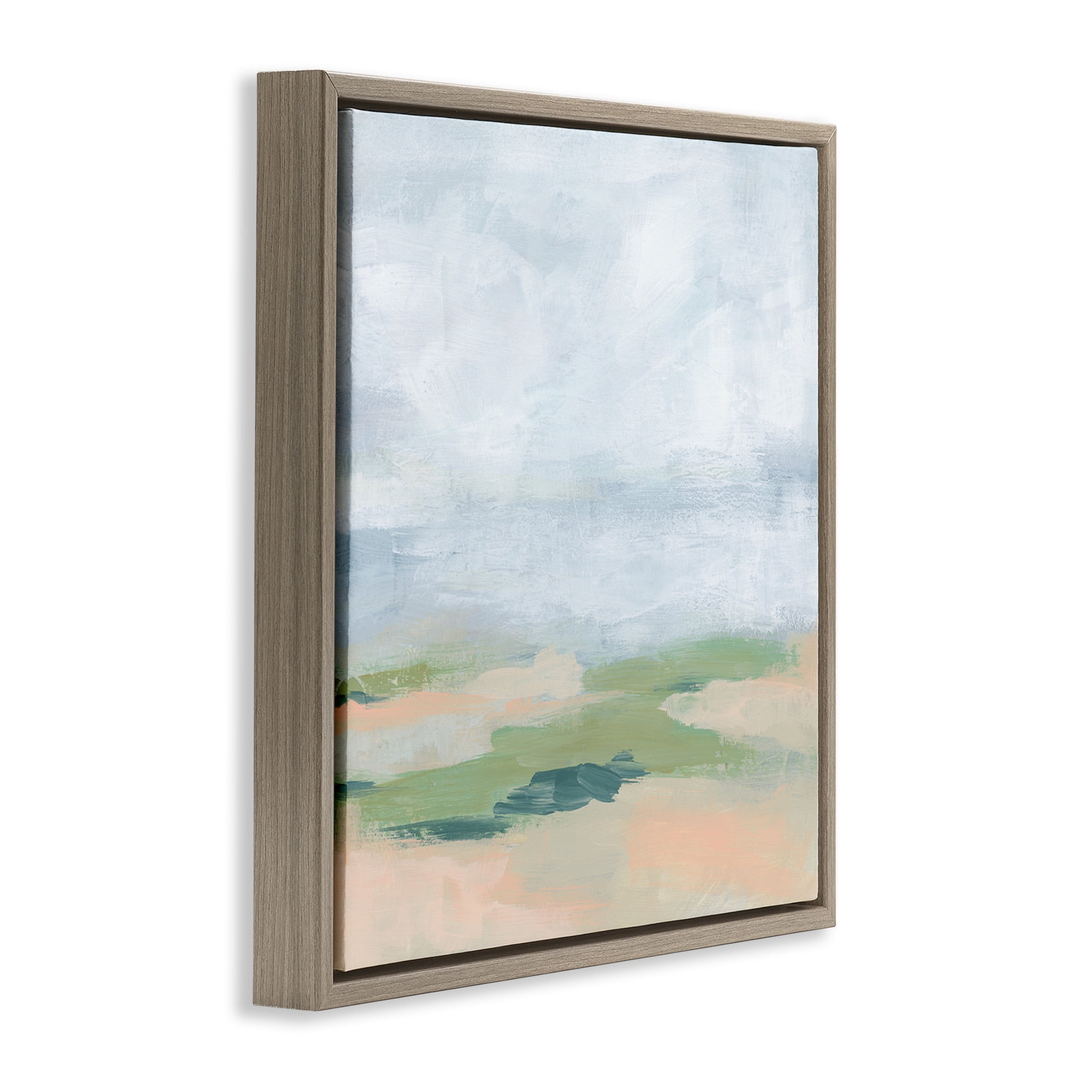 Stupell Industries Abstract Landscape Scenery Abstract Painting Brown Floater Framed Canvas Art Print Wall Art, 25 x 25