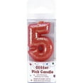 thumbnail image 3 of Way To Celebrate 4.1" Birthday Candle Number 5, Glitter Pink, 3 of 3