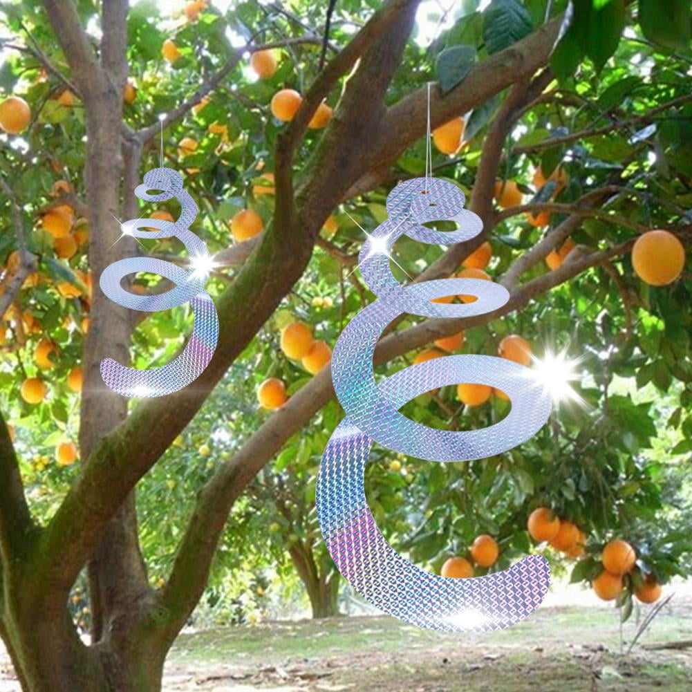 FAGINEY 2Pcs Bird Repellent Reflective Scare Tape Ribbon Bird Deterrent