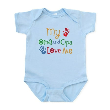 

CafePress - Oma And Opa Love Me Body Suit - Baby Light Bodysuit Size Newborn - 24 Months