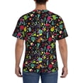 thumbnail image 3 of Vsdgher Colorful Geometric Figures Print Men's Dry Fit Mesh Athletic Shirts Moisture Wicking Tennis T-Shirt Tops, 3 of 9