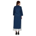 thumbnail image 4 of Bimba Mandarin Collar W/ Pintucked Neck CottonÂ&nbsp;KurtiÂ&nbsp;For Womenâ€™s Indian Ethnic Straight Solid Kurta, 4 of 7