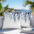 thumbnail image 3 of Throw Pillow Covers 16x16 Inch Set of 2, Blue Eucalyptus Waterproof Outdoor Pillow Covers, Weeping Botanical Leaf Watercolor Decorative Cushion Pillowcases for Couch, Sofa, Bed, Garden, Patio, 3 of 9