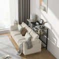 thumbnail image 7 of FOLDLIFE Console Table， Wooden Sofa Side Table Entryway Table ， Storage Shelves for Living Room, Black & Gray, 7 of 7