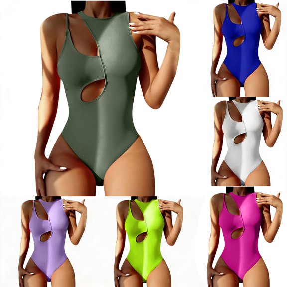 Dgankt Womens Swimsuits Women's Cutout Bathing Suit Filled Bra One Piece Swimsuit Beachwear,Sizes S-3XL