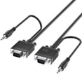 thumbnail image 1 of Fosmon Câble de Moniteur 25 Pieds VGA / SVGA / UXGA avec Audio 3.5mm (Mâle à Mâle), 1 of 1