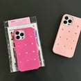 thumbnail image 4 of Silicone anti-fall hole shell DIY buckle iPhone15/16 mobile phone case (Pink,iPhone16pro), 4 of 7