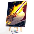 thumbnail image 2 of Cuadros Decorativos Lienzo Digital al óleo figura Anime dibujos animados pintura por número decoración de imagen Wdftyju embutido en tela, 2 of 9