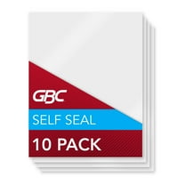 GBC 3747308CF 9 in. x 12 in. 3 mil SelfSeal Self-Adhesive Laminating Pouches and Single-Sided Sheets - Gloss Clear (10/Pack)
