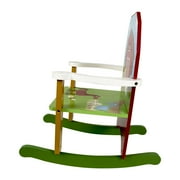 Homeware Multicolor Wooden Farm Theme Rocking Chair for Kids