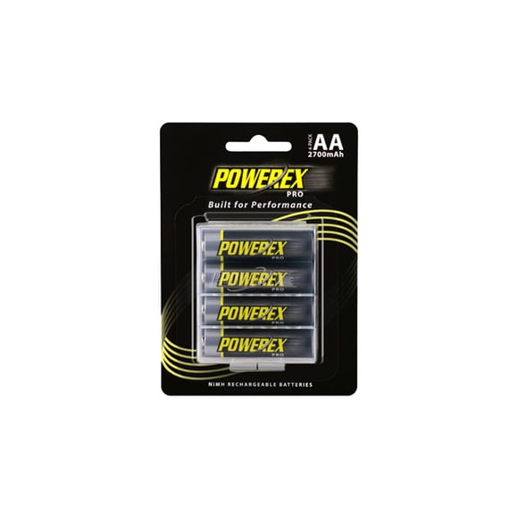 8 x Piles Rechargeables AA NiMH Powerex PRO (2700 mAh) avec Étuis pour Piles