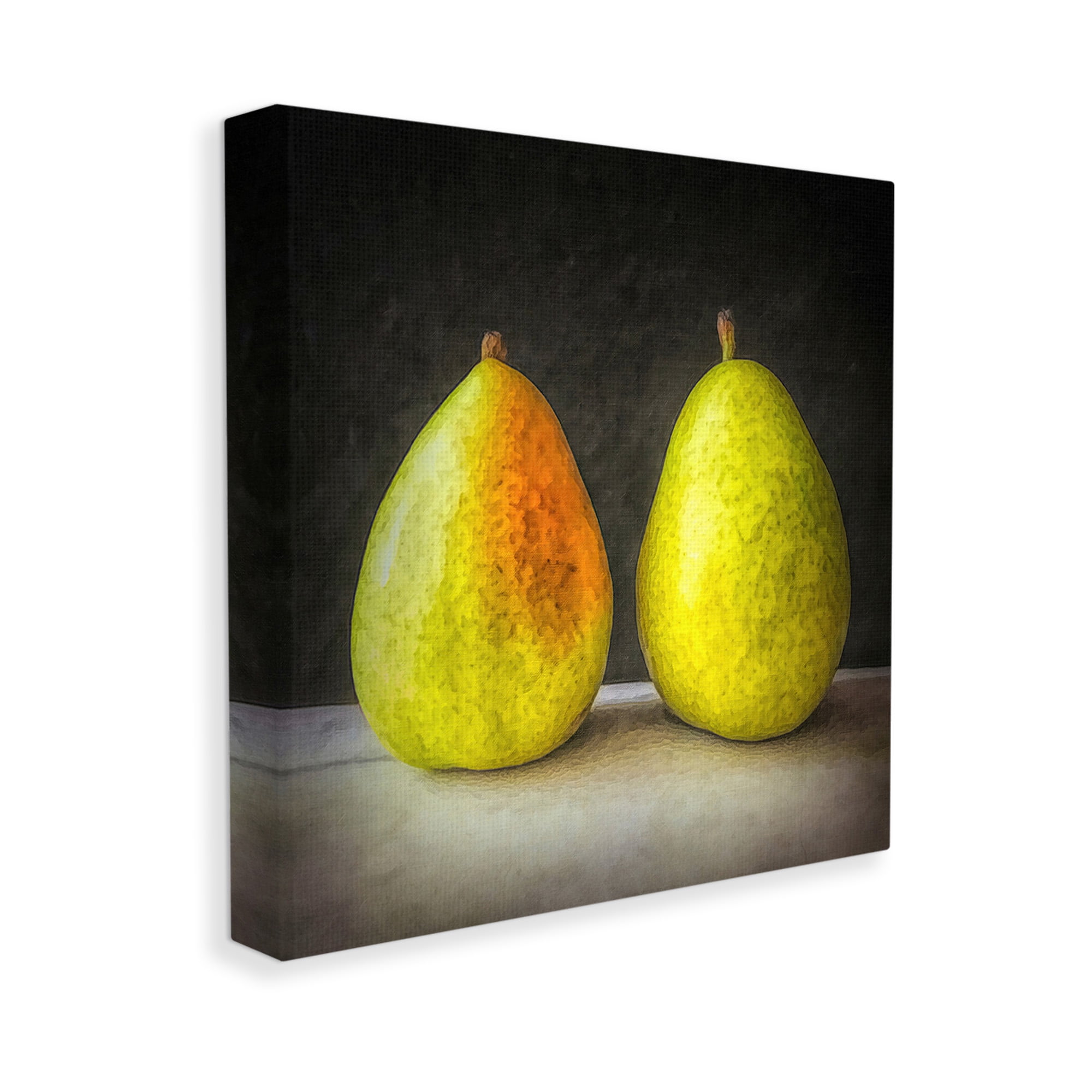 Stupell Industries Pear Duo Still Life Food & Beverage Painting Gallery Wrapped Canvas Art Print Wall Art, 36 x 36