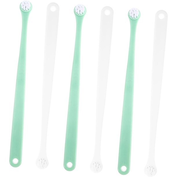6 piezas Cepillo de dientes para mascotas Lavado dental para perros Cepillos de dientes manuales Accesorios de limpieza para cepillado de dientes Cepillo de dientes para gatitos