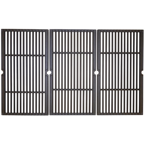 3pc Matte Cast Iron Cooking Grid for Charbroil and Presidents Choice Gas Grills 31.75"