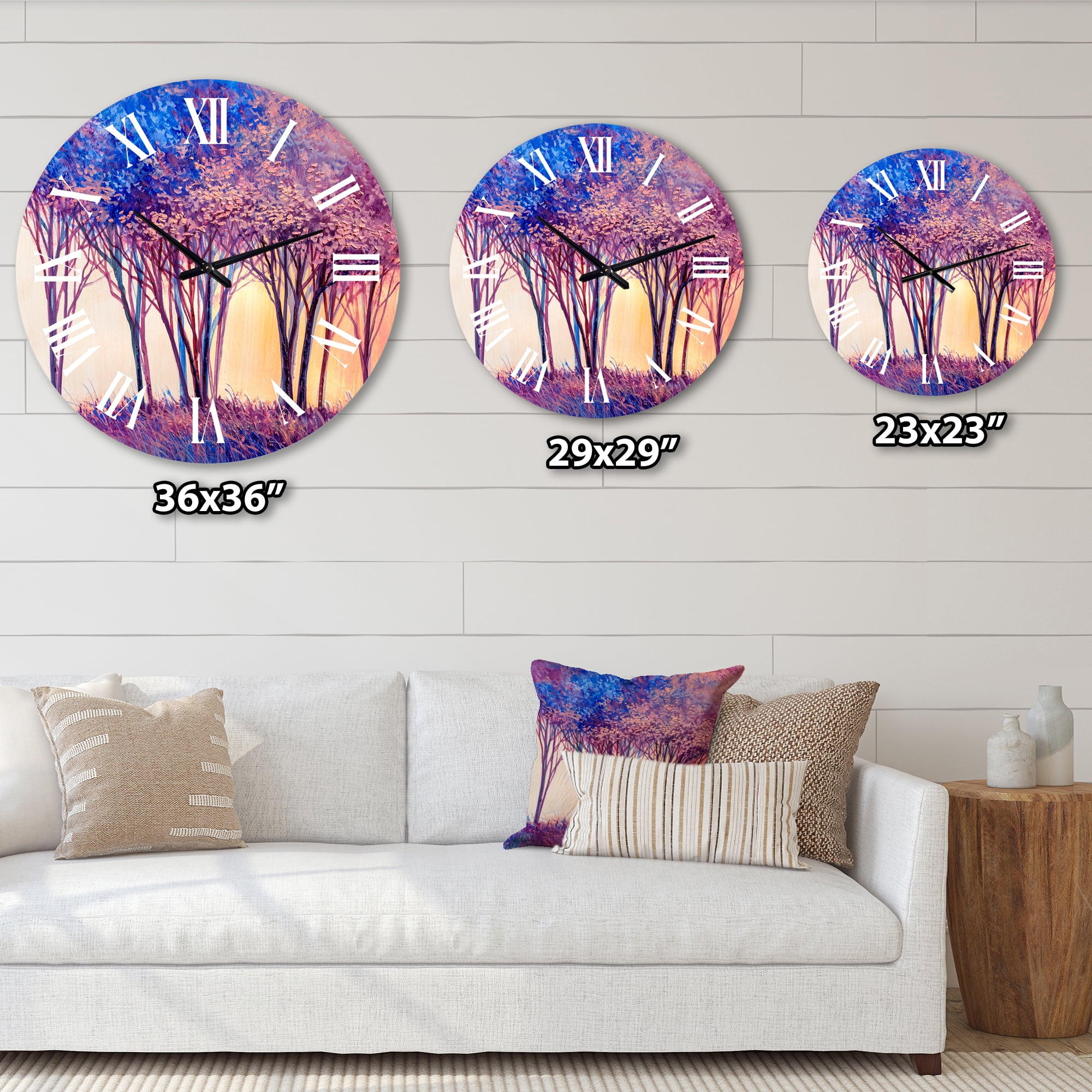 Designart 1 in Modern,Contemporary Wall Clock