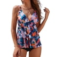 thumbnail image 2 of Sociala Womens Tankini Swimsuits Tops Tummy Control Padded Swim Top Flowy Bathing Suits Tops, 2 of 5