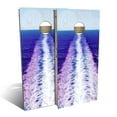 thumbnail image 2 of Skip's Garage Ocean Wake Outdoor Cornhole Board Set Include Hole Lights Backyard 2x4, 2 of 5