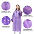 thumbnail image 3 of Ponchos de Pluie pour Adultes Réutilisables, 2 Pcs Imperméables d'Urgence pour Femmes Hommes avec Capuche et Cordon de Serrage, 3 of 8