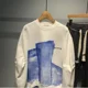 thumbnail image 5 of Sudadera para hombre con estampado blanco Harajuku, ropa de moda para hombre, cuello redondo, sudadera sin capucha, jersey gráfico, novedad, sin marca, 5 of 5