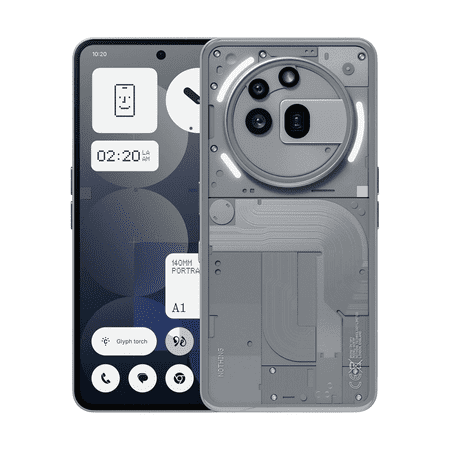 Nothing Phone (3a) Pro Android Smartphone, 6.77" 120Hz AMOLED, 50MP Triple Camera System, Snapdragon 7s gen3, NFC, 5000mAh 50W Charging, Dual Nano-SIM 12+256GB Gray