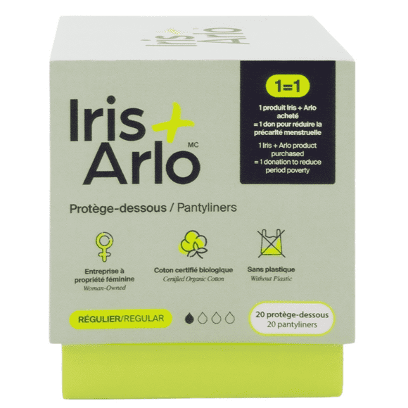 Iris + Arlo Protège-Slips Biologiques 100 % Coton / Ultra Fins (20 Unités)