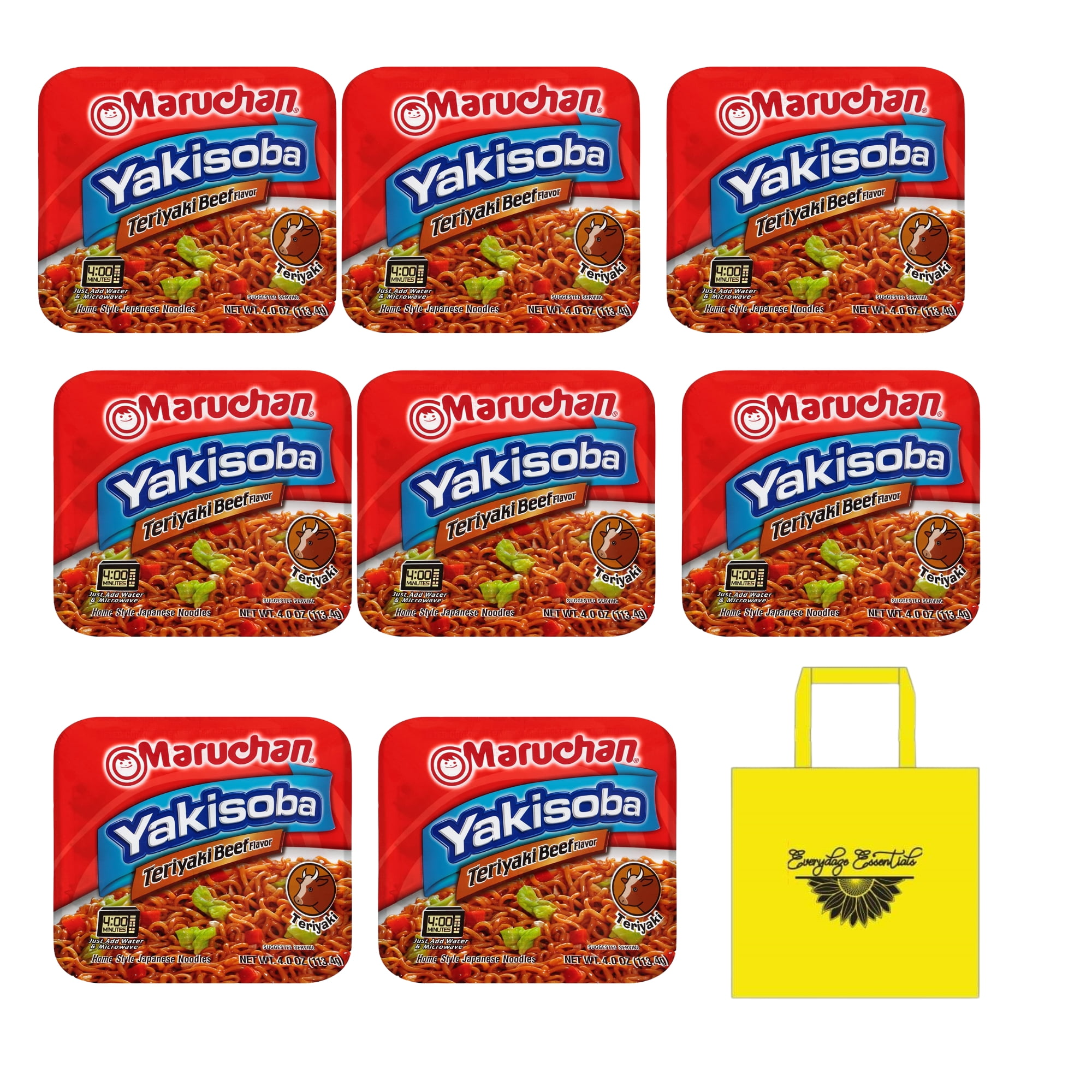 Yakisoba Teriyaki Beef Instant Noodles 4 ounce(8 Count) Just add Water