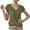 Army Green, variant on Admvng Going Out Tops For Women Solid Color V-Neck Five-Point Sleeve Casual Shirt Top S-3XL