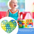 thumbnail image 3 of Autismo Corazón Anti Ansiedad Fidget Stress Reliever Bubble Toy (Verde Amarillo) Ehuebsd Para estrenar, 3 of 9